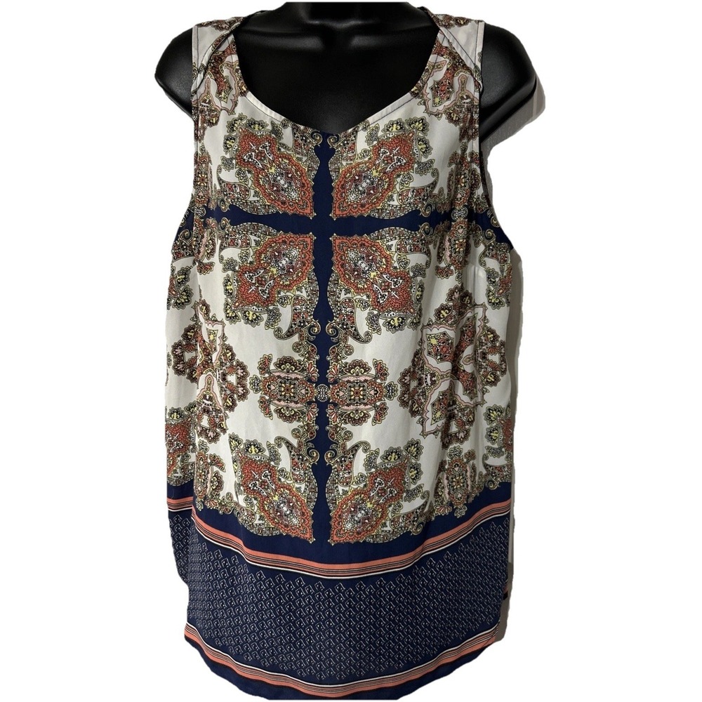 41 Hawthorn Stitch Fix Tank Top Size XL Paisley Sleeveless‎ Career Blouse